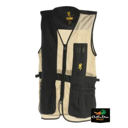 BROWNING TRAPPER CREEK MESH SHOOTING VEST, BLACK/TAN