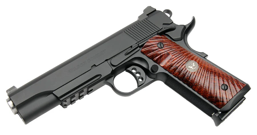 Wilson Combat CQB Tactical LE, Rail, Cocobolo Grips, No Front Cocking Serrations, Ambi Safety