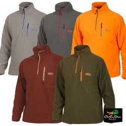 DRAKE WATERFOWL SQUARE CHECK CAMP FLEECE PULLOVER