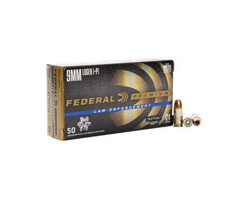 Federal: Premium, 9mm Luger +P, 124gr HST, 50/Box