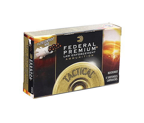 Federal: 12 Gauge, 2 3/4, 00 Buck Shot, FLITECONTROL Wad, 5/Box