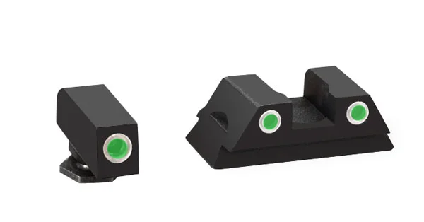 Ameriglo Tritium Night Sight Set - CLASSIC - For Glock 42/43 - Green/Green