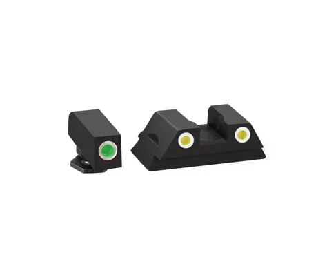 Ameriglo Tritium Night Sight Set - CLASSIC - For Glock 42/43 - Green/Yellow