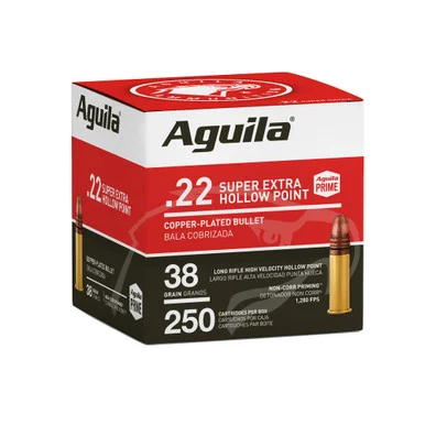 Aguila .22 LR 38gr Copper Plated HP Ammo