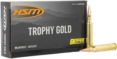 HSM 6.5mm Creedmoor Trophy Gold 130gr Hunting VLD Match Ammo