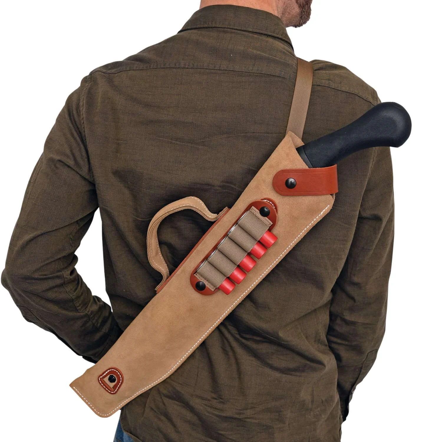 Desantis Gunhide A88NJG1Z0 Kurz Shotgun Case Natural Leather 14" 410 ga Shotgun