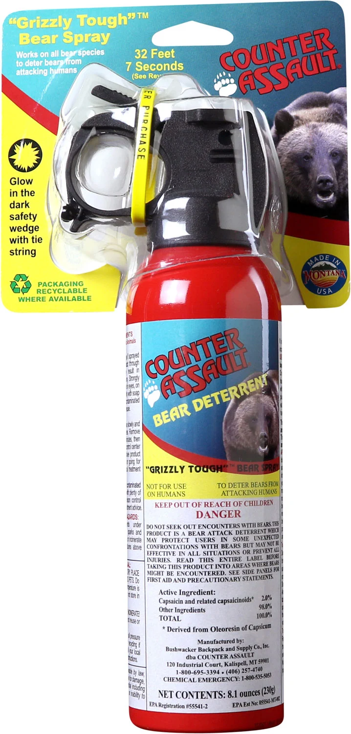 Counter Assault 15067204 Bear SprayCapsaicin 32 ft-7 Seconds Range 8.10 oz 1 Can