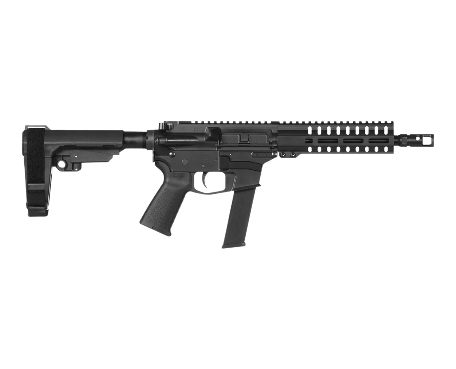 CMMG 122705 Banshee 200 .40 S&W 22+1 AR Pistol Black Hard Coat, Magpul MOE Grip, 6-Position RipBrace