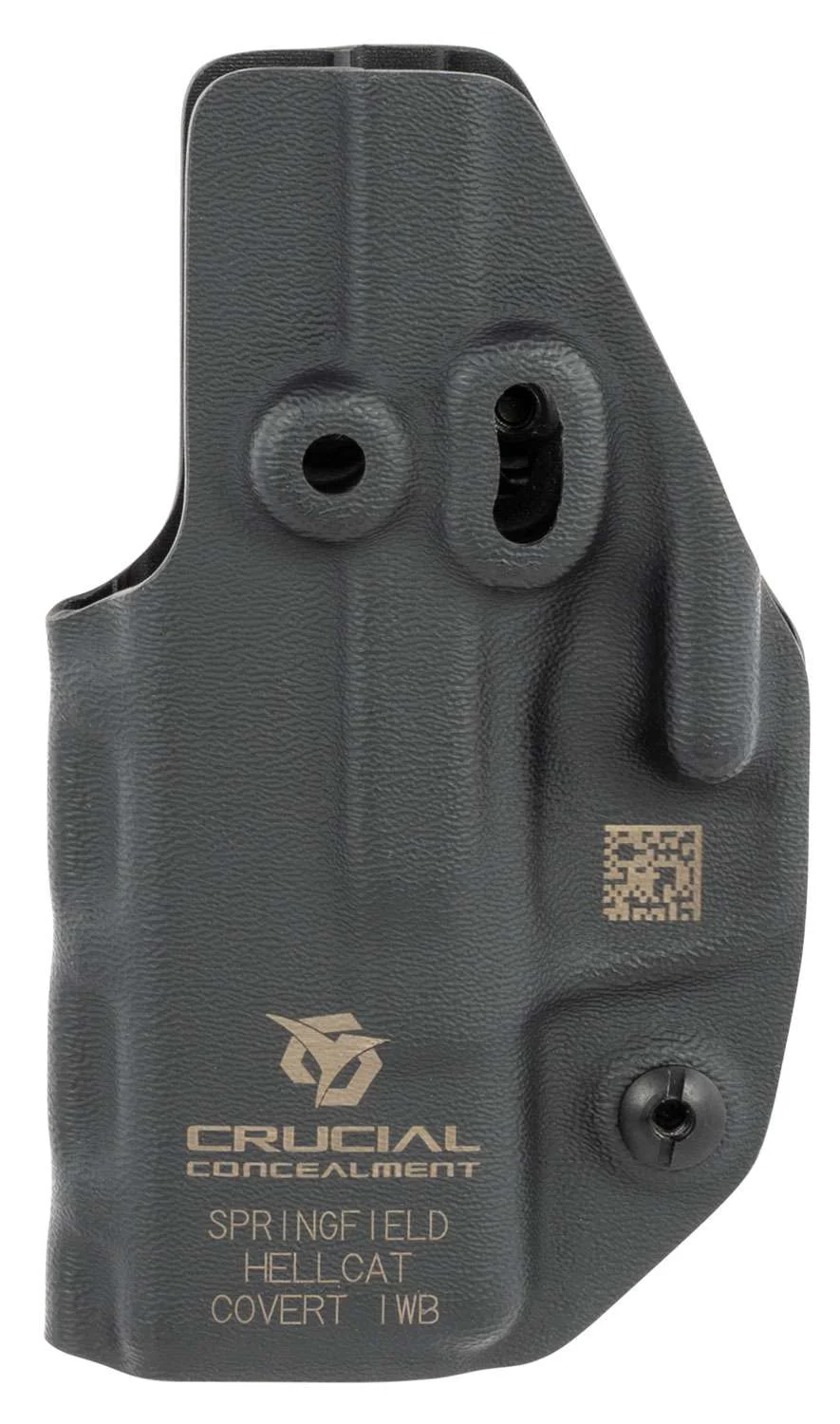 CRUCIAL CONCEALMENT 1112 CovertBlack Kydex IWB Springfield Hellcat Right Hand
