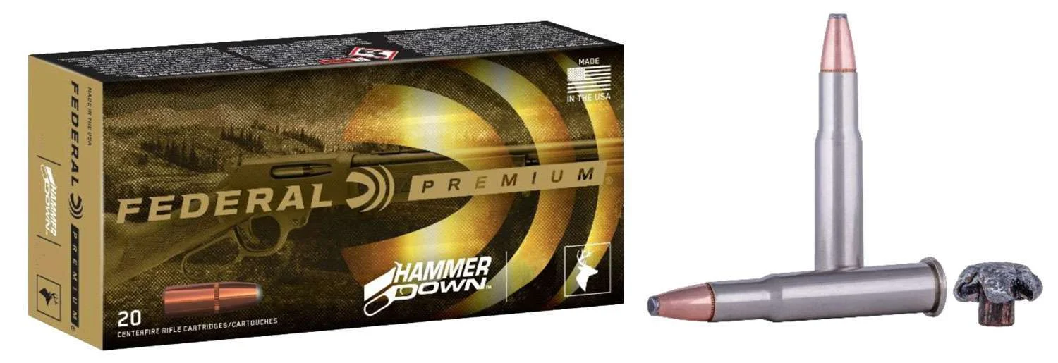 Federal LG45701 Premium HammerDown 45-70 Gov 300 gr Bonded Soft Point 20 Bx/ 10 Cs