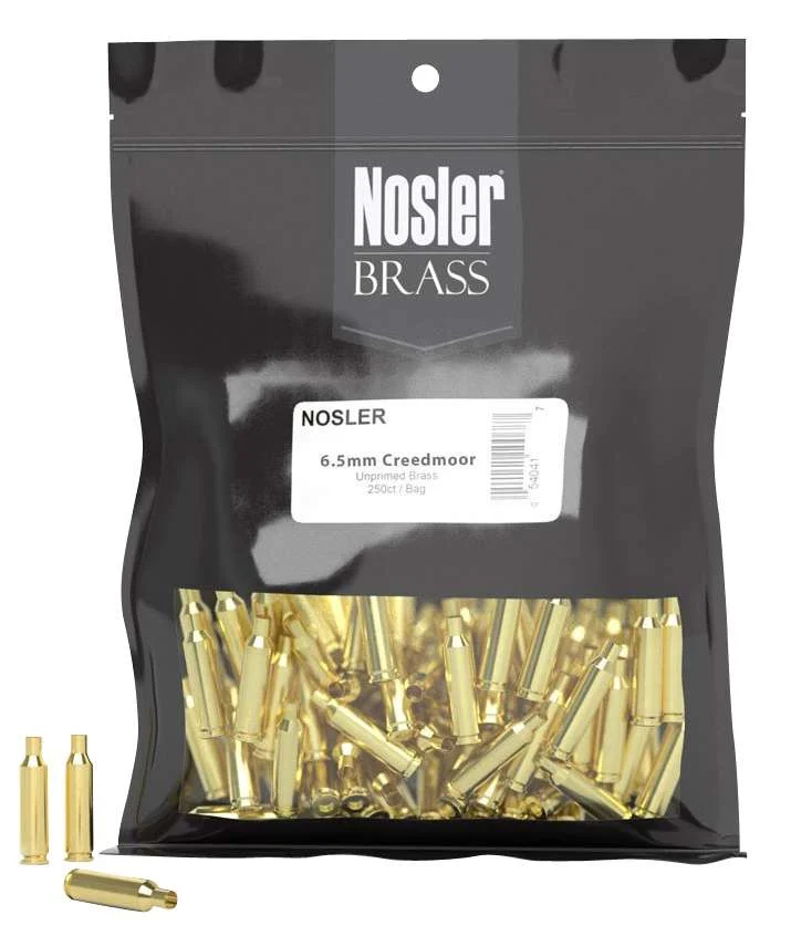 Nosler 10211 Brass6.5 Creedmoor Unprimed Brass 100 Per Box