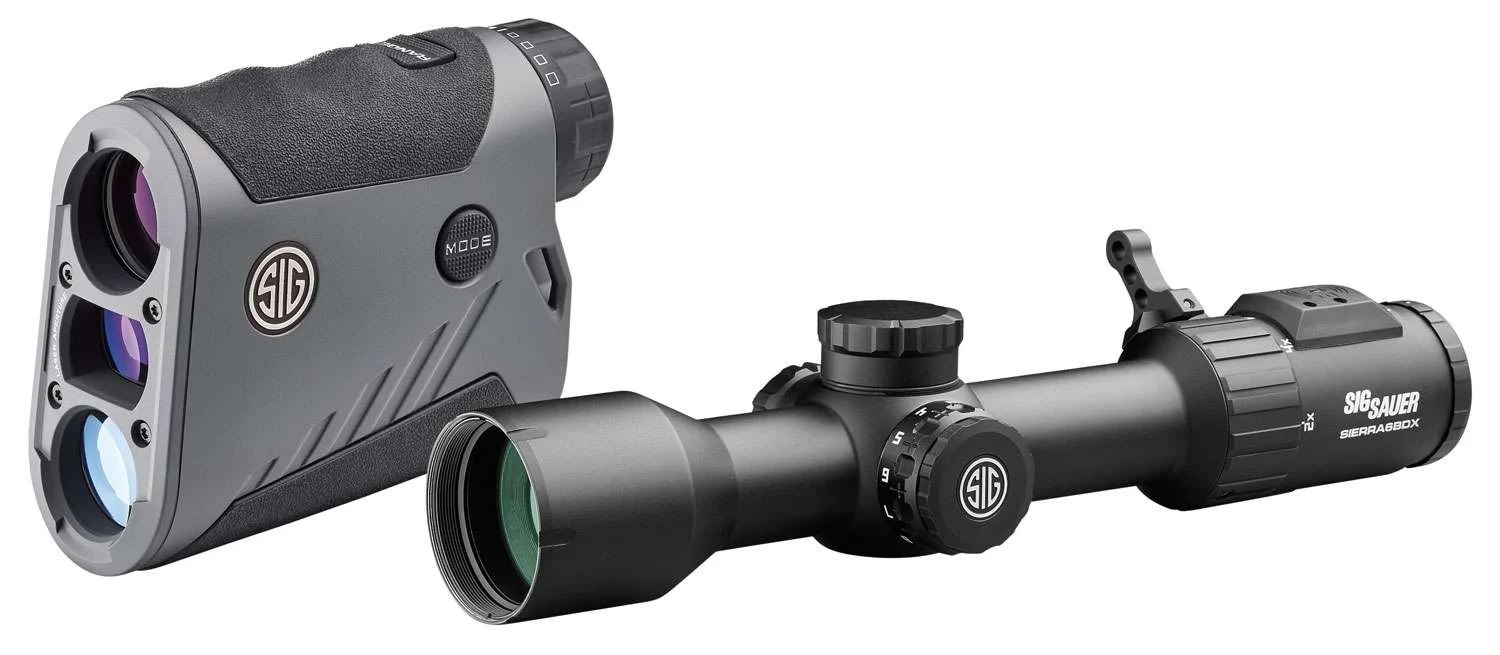 Sig Sauer Electro-Optics SOK16BDX6 Kilo BDX Combo Kilo1600 6x 2-12x 40mm 22mm 800 yds 2000 yds 6 ft @ 100 yds FOV Graphite; Sierra6 2-12x40mm Illuminated BDX-R2