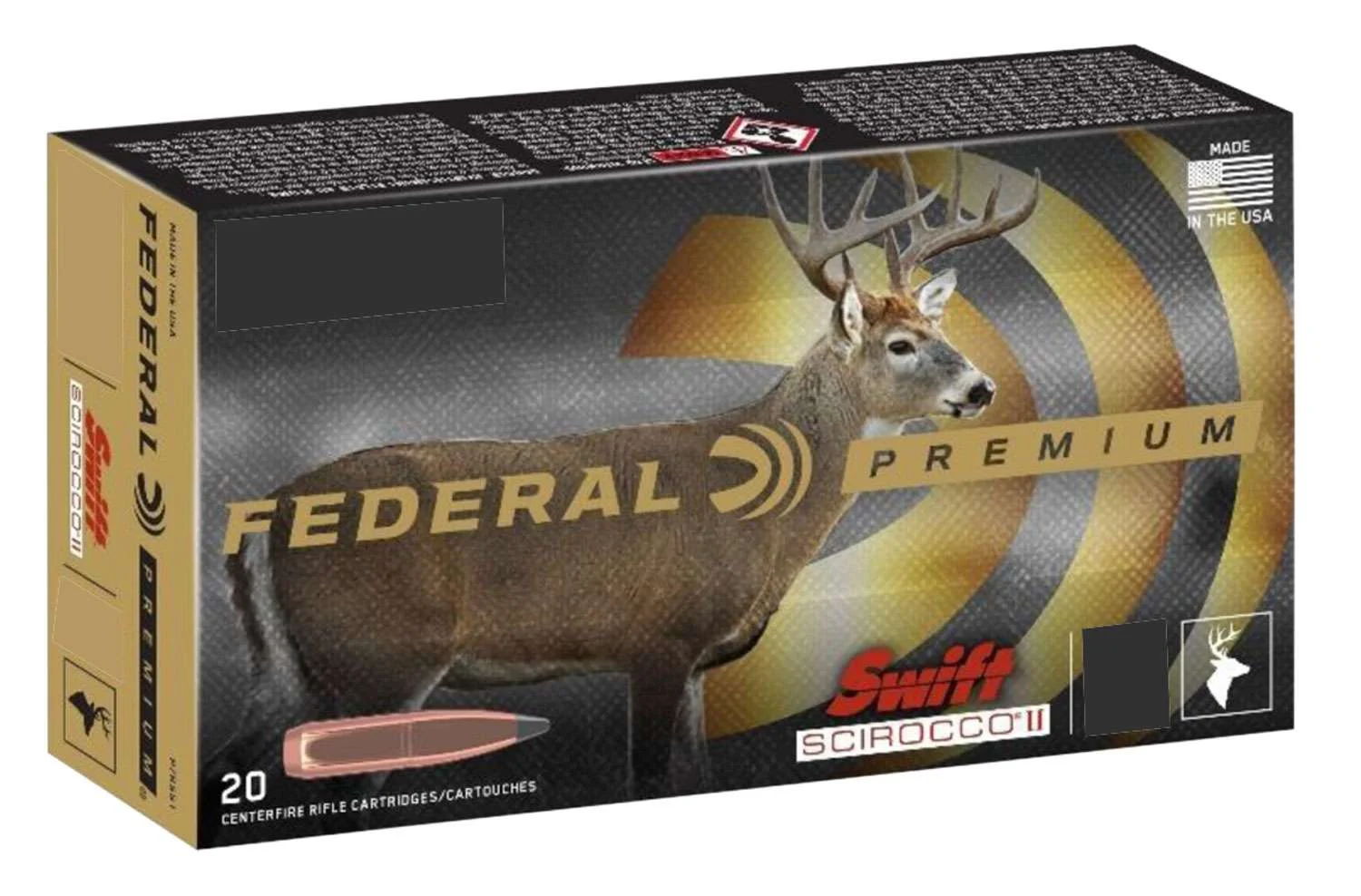 Federal P308SS1 Premium308 Win 165 gr Swift Scirocco II 20 Bx/ 10 Cs