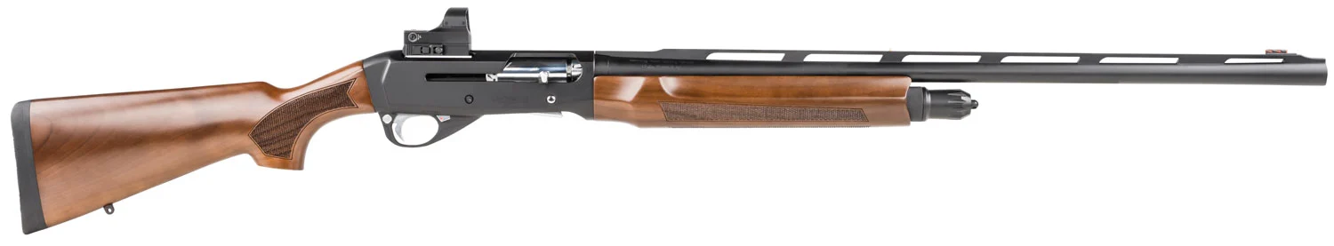 EAA 122654 Girsan MC312 Sport 12 GA 28" Semi-Auto Shotgun Black, Walnut Stock, Red Dot Optics, 5+1 Capacity