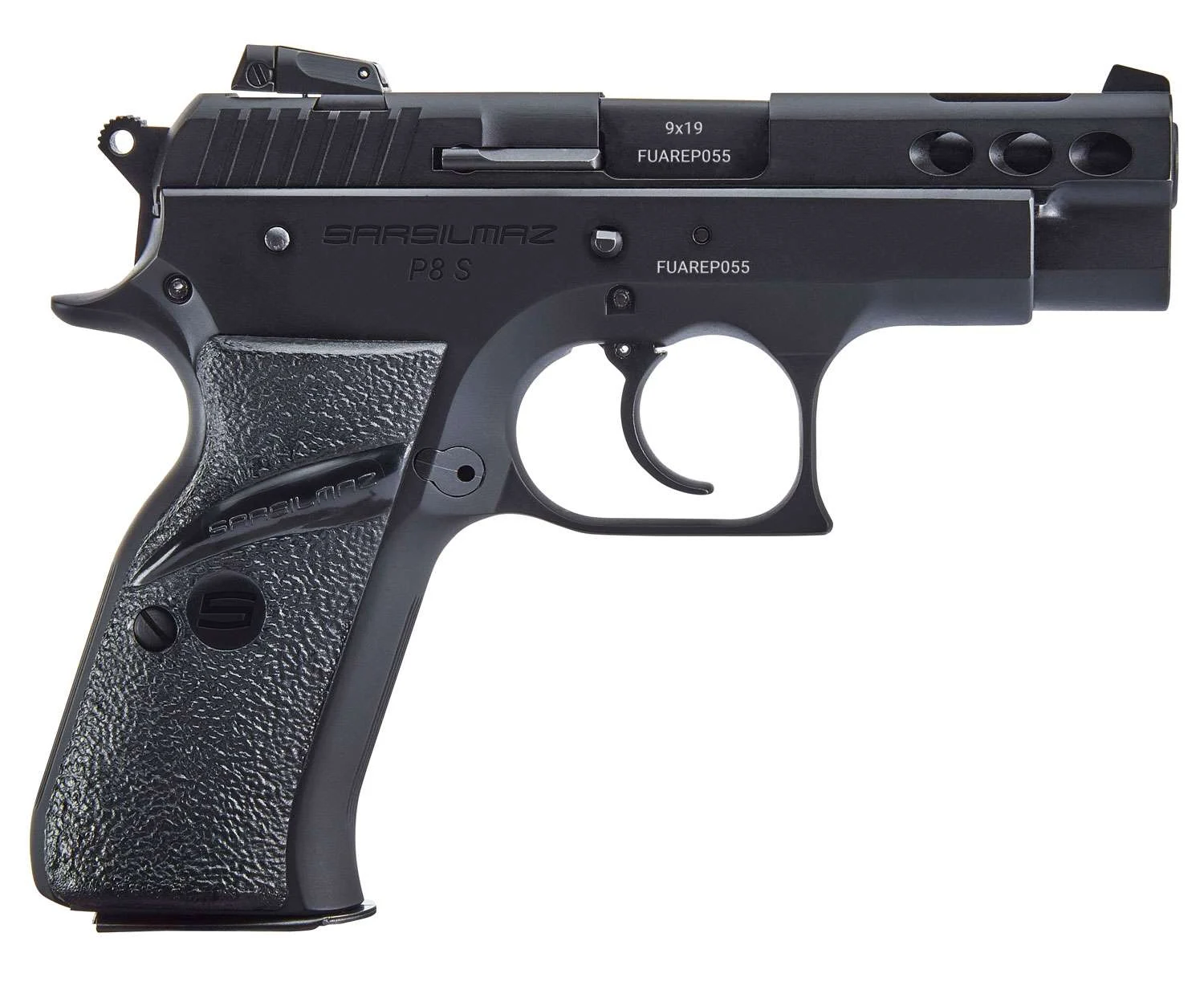 SAR USA 121057 P8S 9mm 17+1 SA/DA Compact Pistol: Black Polymer Grip, 3.8" Barrel
