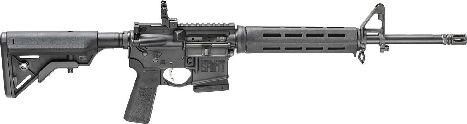 Springfield Armory ST916556BLC-B5 SAINT 5.56 Semi-Auto 10+1 Rifle: Black, Adjustable B5 Stock, M-Lok Rail