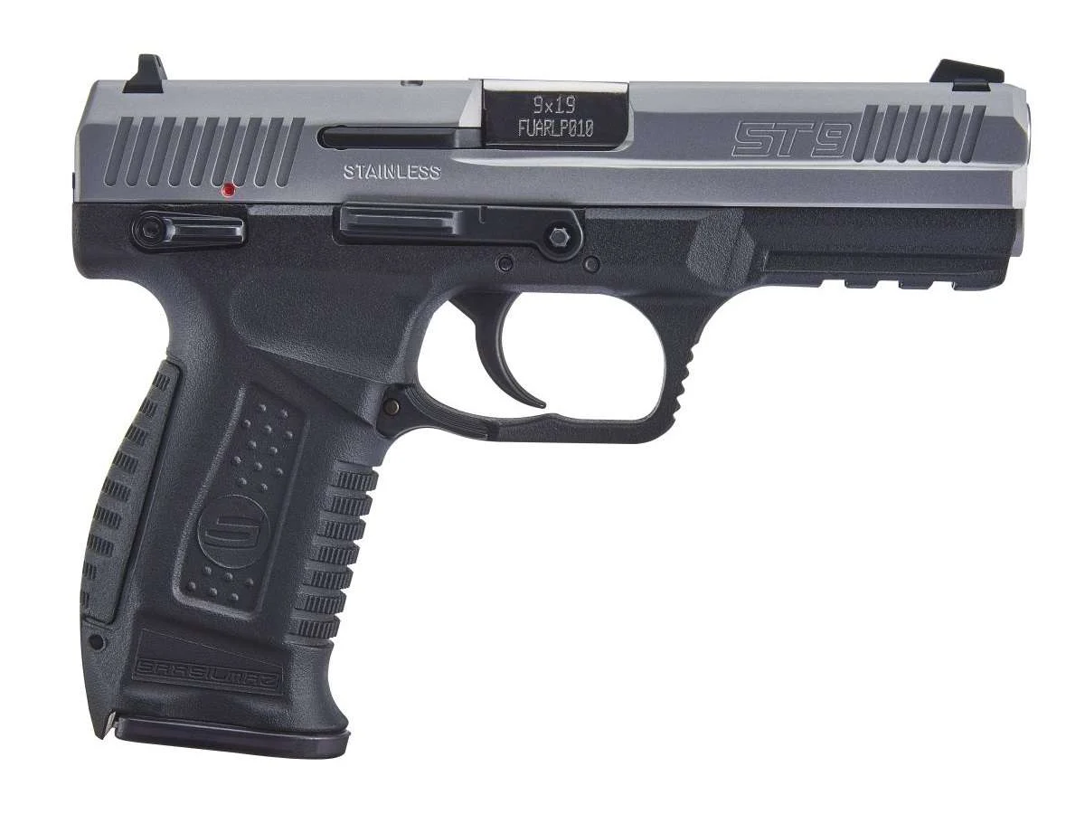 SAR USA ST9ST 9mm Luger 4.50" 17+1 DAO Pistol: Black Stainless, Interchangeable Backstrap, Ambidextrous Safety