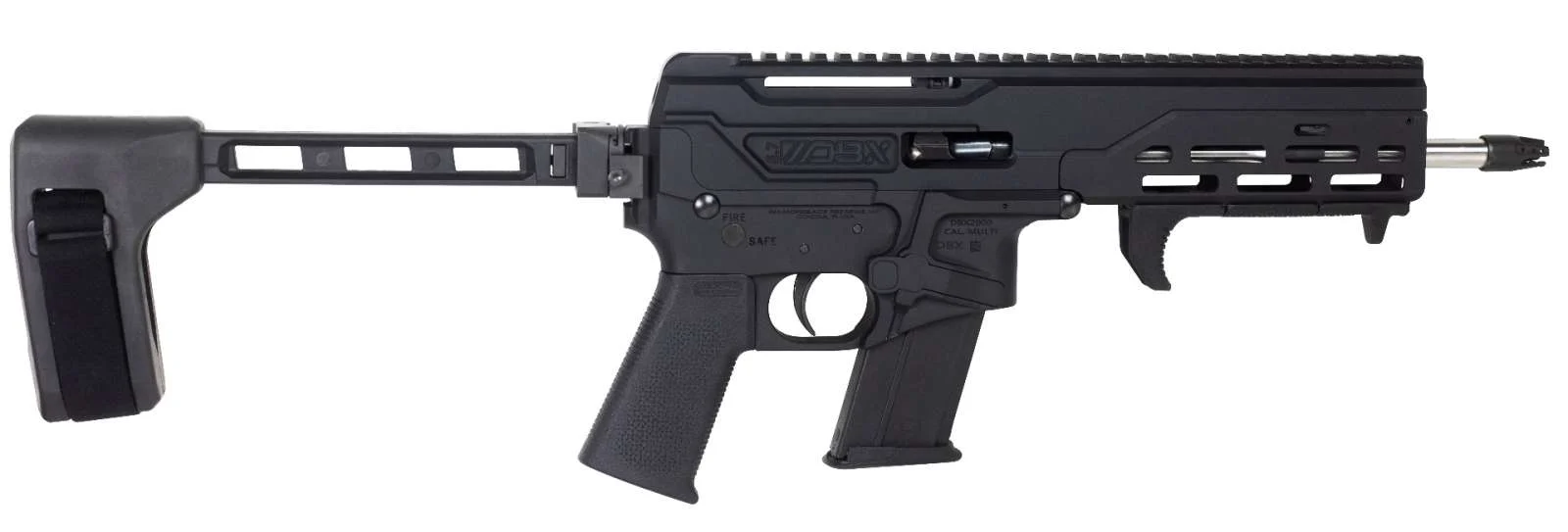 Diamondback DBX57BGFB DBX Pistol 5.7x28 20+1 Semi-Auto Side Folding Brace, Black Finish, Magpul MOE-K Grip
