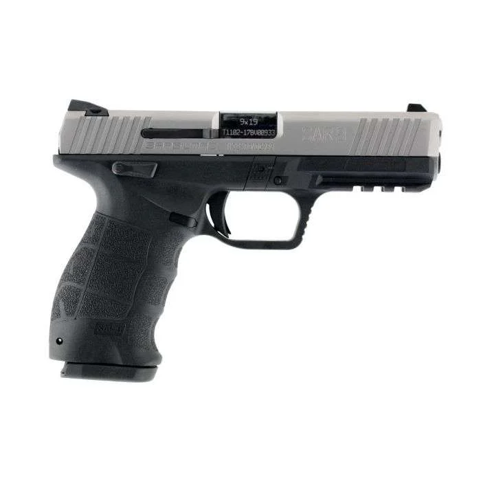 SAR USA SAR9ST10 SAR9 9mm Luger 4.40" 10+1 DAO Pistol, Black Stainless, Interchangeable Backstrap
