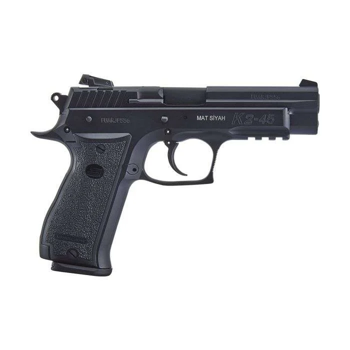 SAR USA K245BL10 K2 .45 ACP 10+1 Pistol: Black Steel, Polymer Grip, SA/DA, Adjustable Sights