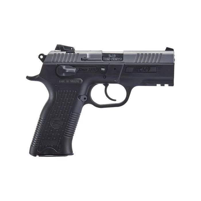 SAR USA CM9ST10 CM9 9mm Luger 3.80" 10+1 SA/DA Pistol Black Stainless Steel, Interchangeable Backstrap Grip