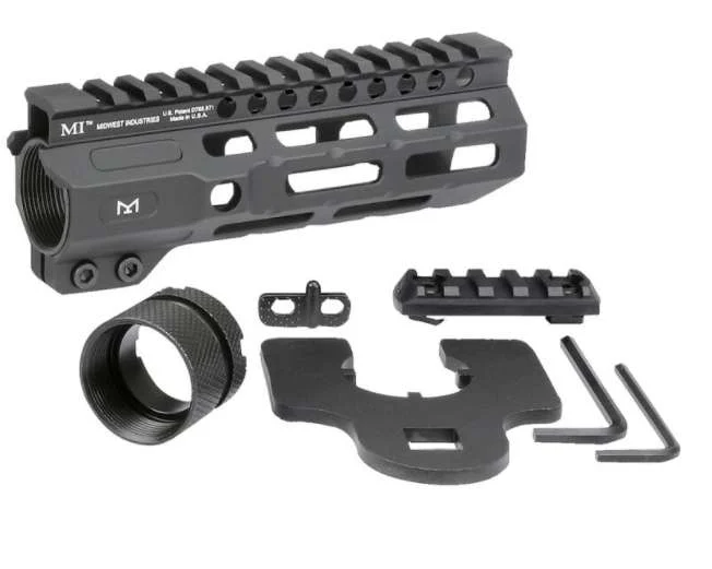 Midwest Industries MICRM6 CombatAR-15 Black Hardcoat Anodized Aluminum/Polymer 6" Picatinny/M-LOK