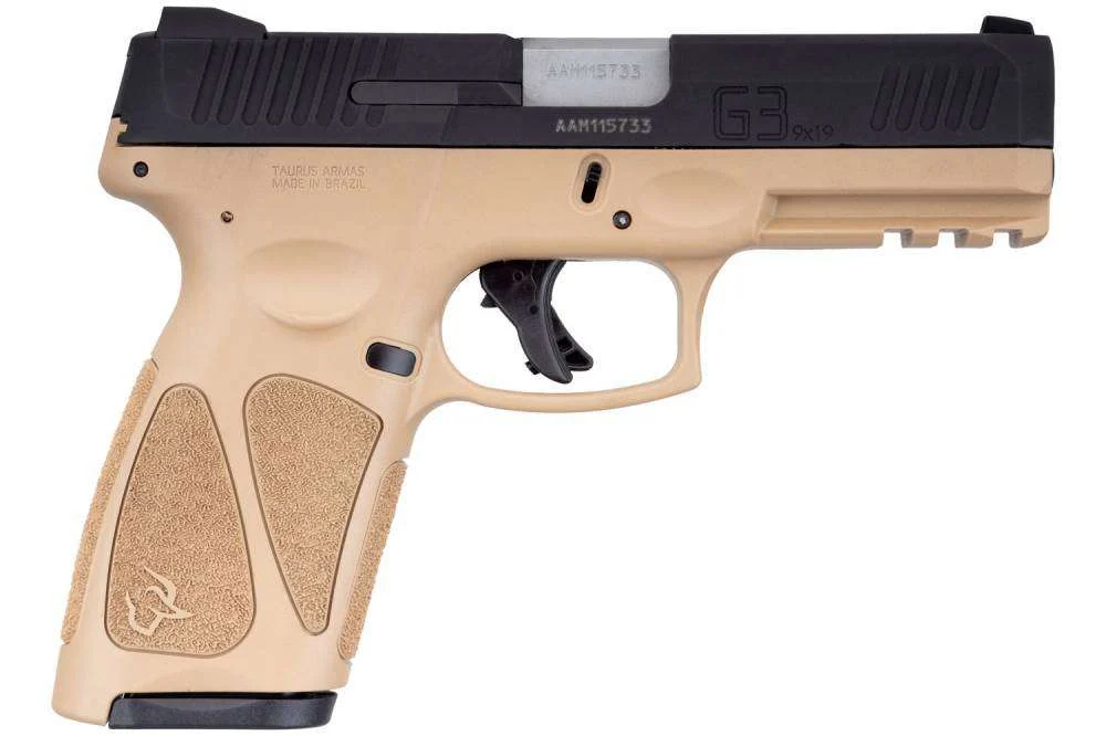 Taurus 1G3941T15 G39mm Luger 4" 15+1, 17+1 Tan Matte Black Steel Black Polymer Grip