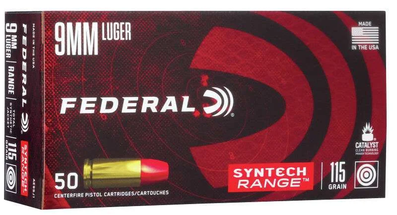 Federal AE380SJ1 American Eagle Syntech Range 380 ACP 95 gr 50 Bx/ 10 Cs
