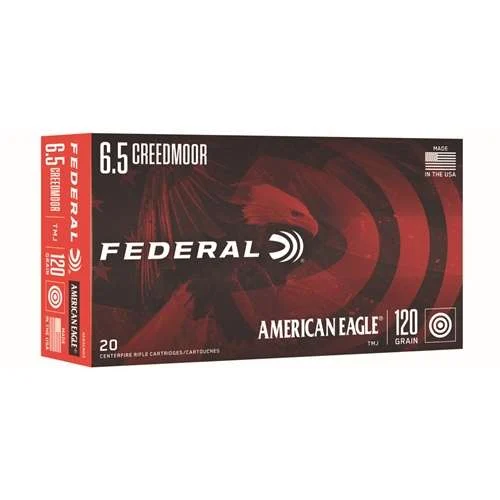 FEDERAL AMERICAN EAGLE AMO 6.5 CREEDMOOR 120GR FMJ 20RD BOX