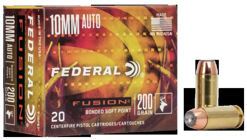Federal F10FS1 Fusion10mm Auto 200 gr Soft Point (SP) 20 Bx/ 10 Cs