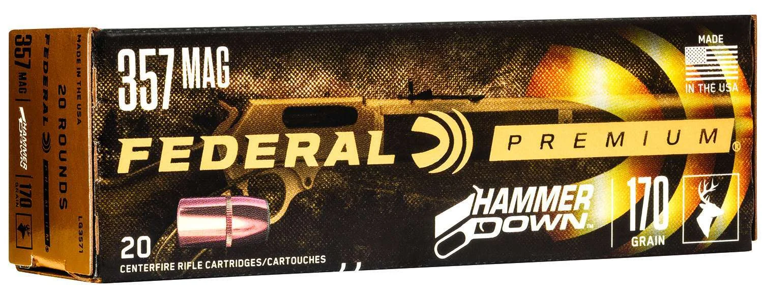 Federal LG3571 Premium HammerDown 357 Mag 170 gr Bonded Hollow Point 20 Bx/ 10 Cs