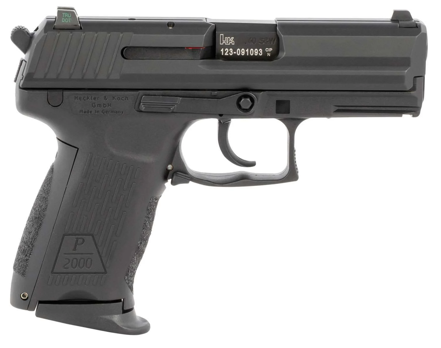 HK 81000052 P2000 V3 SA/DA .40 S&W 10+1 Pistol Black, Interchangeable Backstrap, Night Sights, 3 Magazines