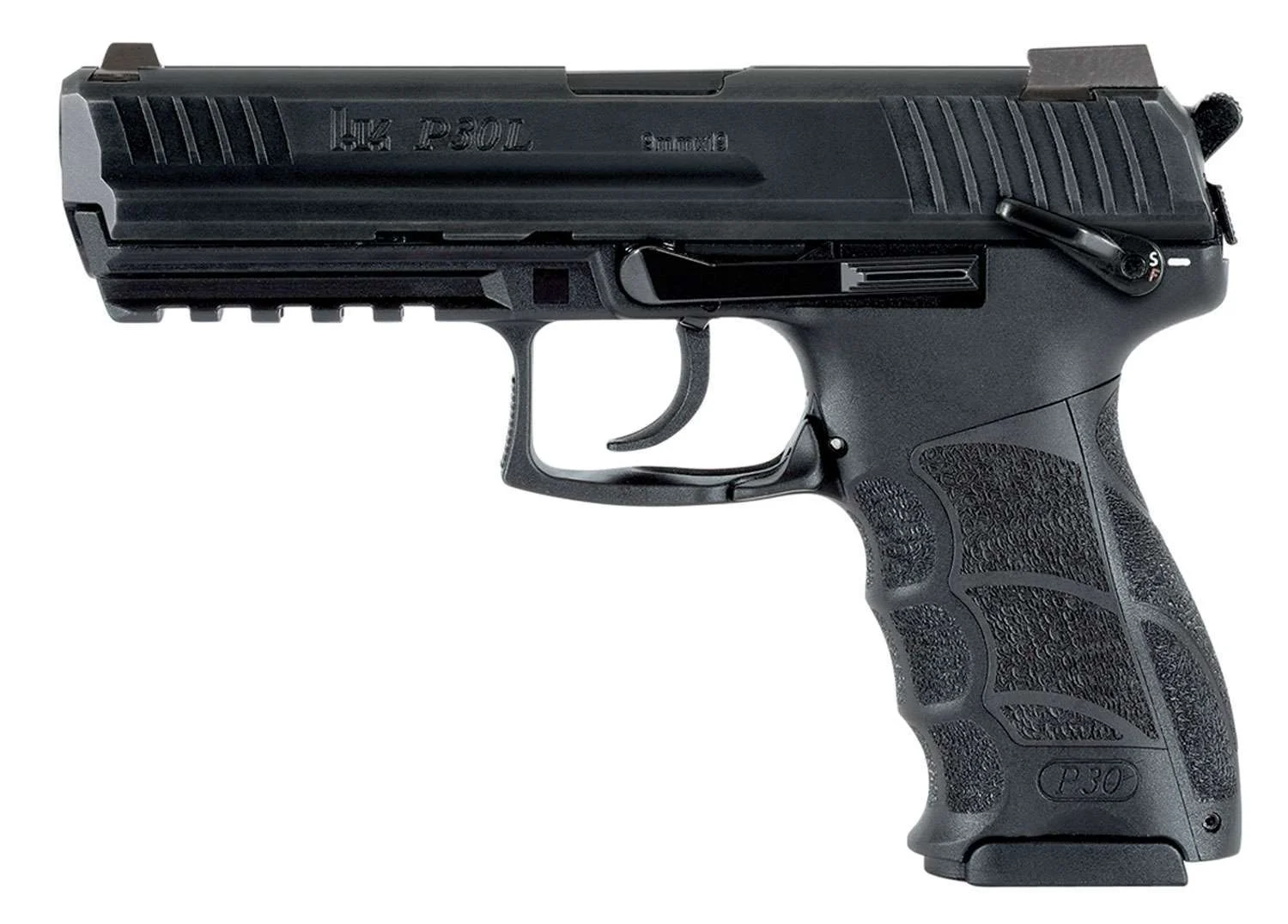 HK 81000122 P30L V3 DA/SA 9mm 10+1 Pistol Black Long Slide, Interchangeable Backstrap, No Safety