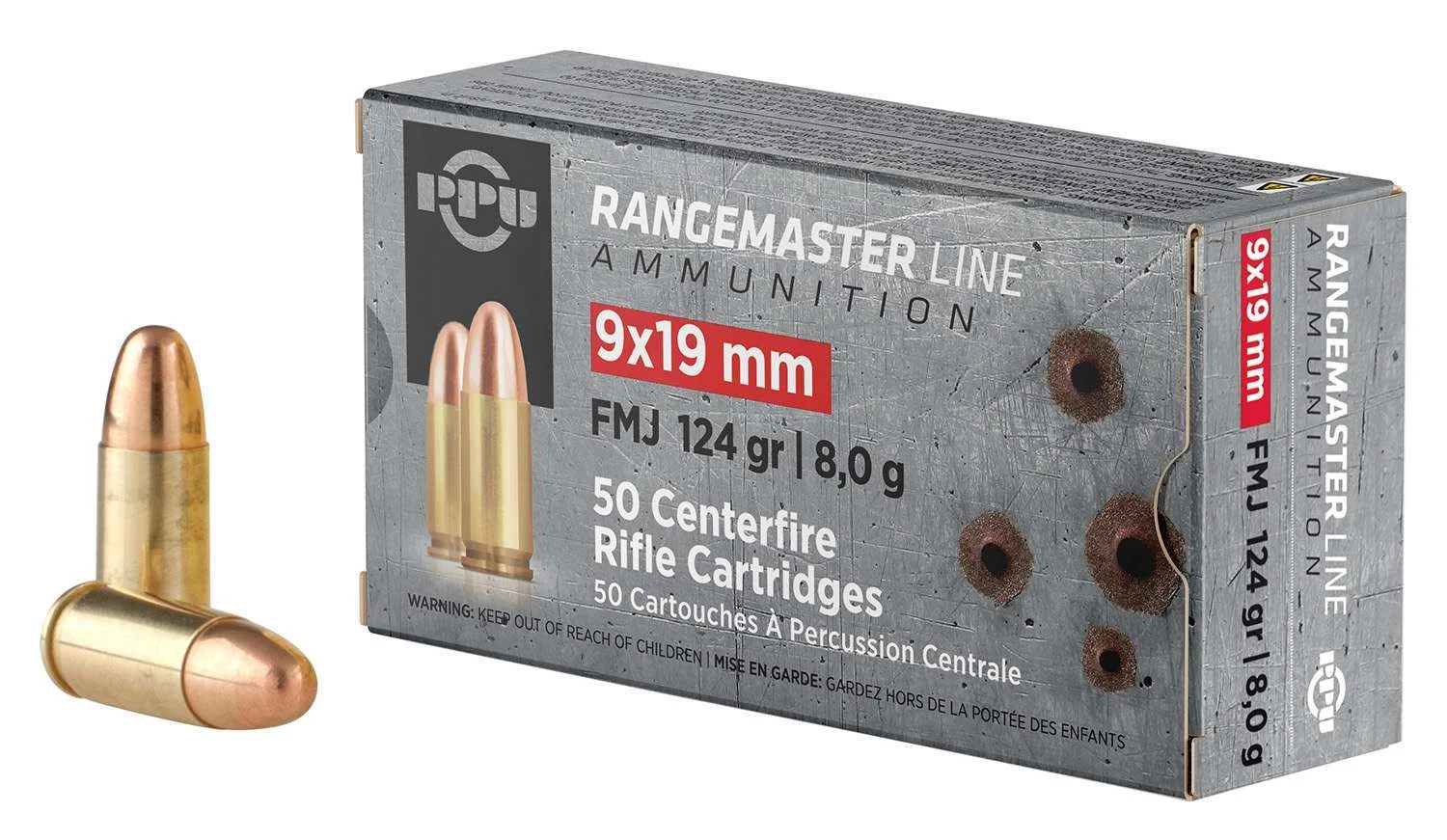 PPU PPRM9 9X19 124 FMJ RNGMSTR 50/20
