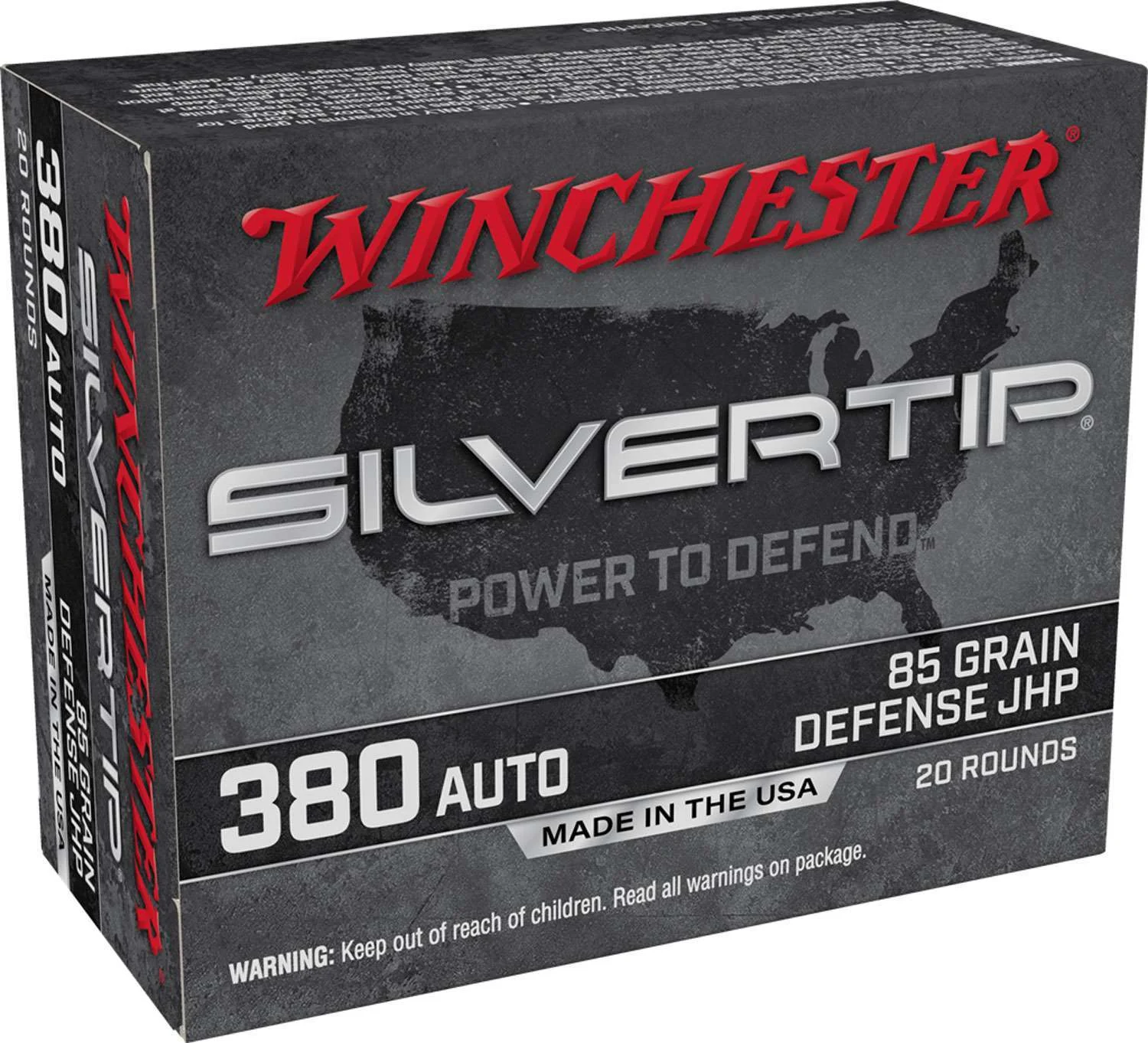 Winchester Ammo W380ST Super-X380 ACP 85 gr Silvertip Hollow Point 20 Bx/ 10 Cs