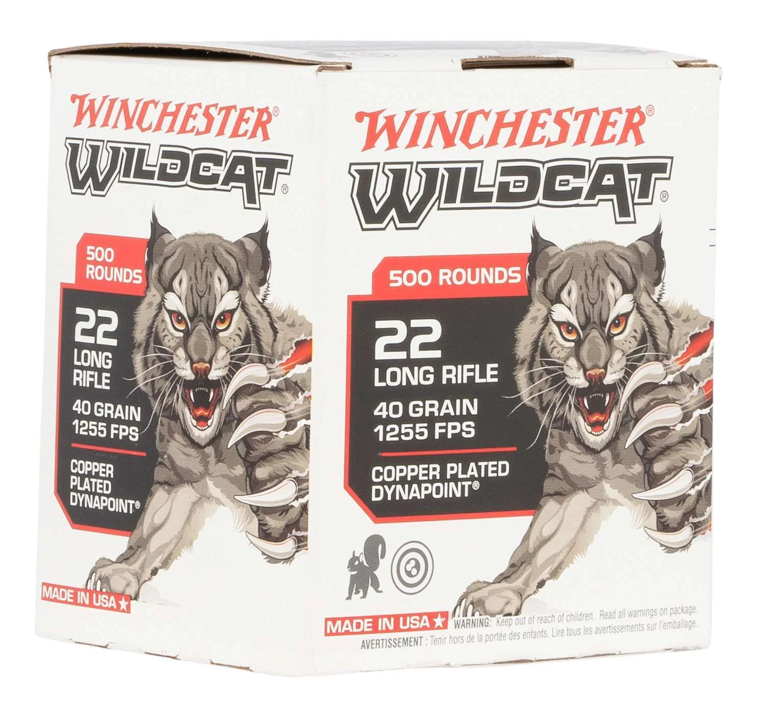 Winchester Ammo WW22LRB Wildcat22 LR 40 gr Lead Round Nose (LRN) 500 round Bx