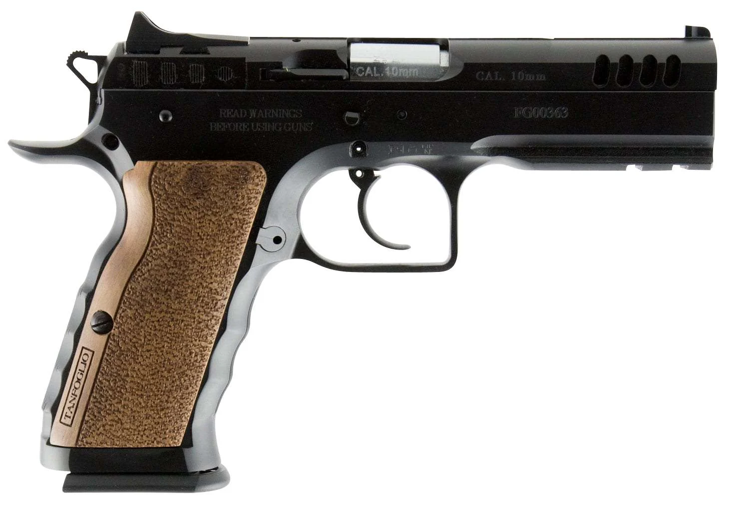 Italian Firearms Group TF-STOCKI-10 Defiant Stock I 10MM AUTO 13+1 Pistol Black Steel Slide Wood Grip