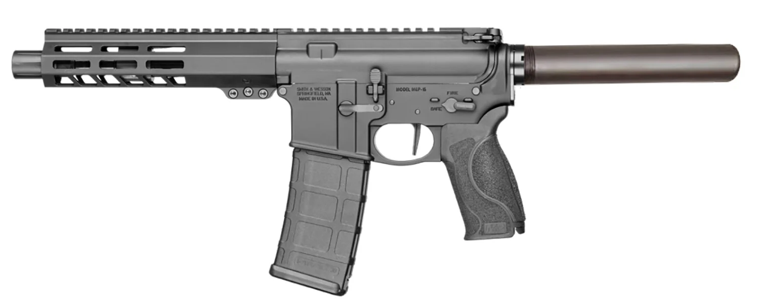 Smith & Wesson 13658 M&P-15 Pistol 5.56 30+1 Semi-Auto: Black, 7.5" Barrel, Optic Ready, Manual Safety