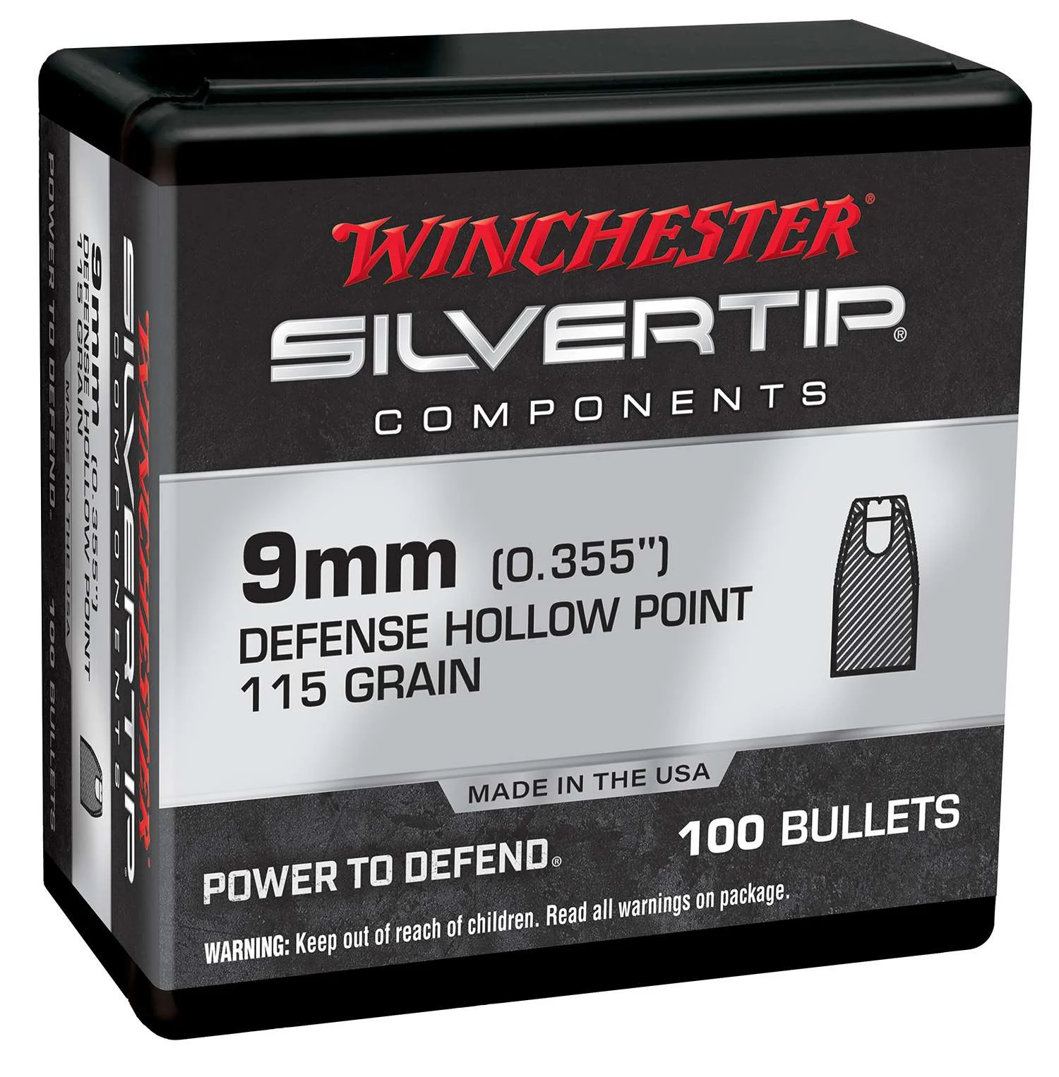 WIN WB9ST115X BUL 9MM 115 STHP 100/10