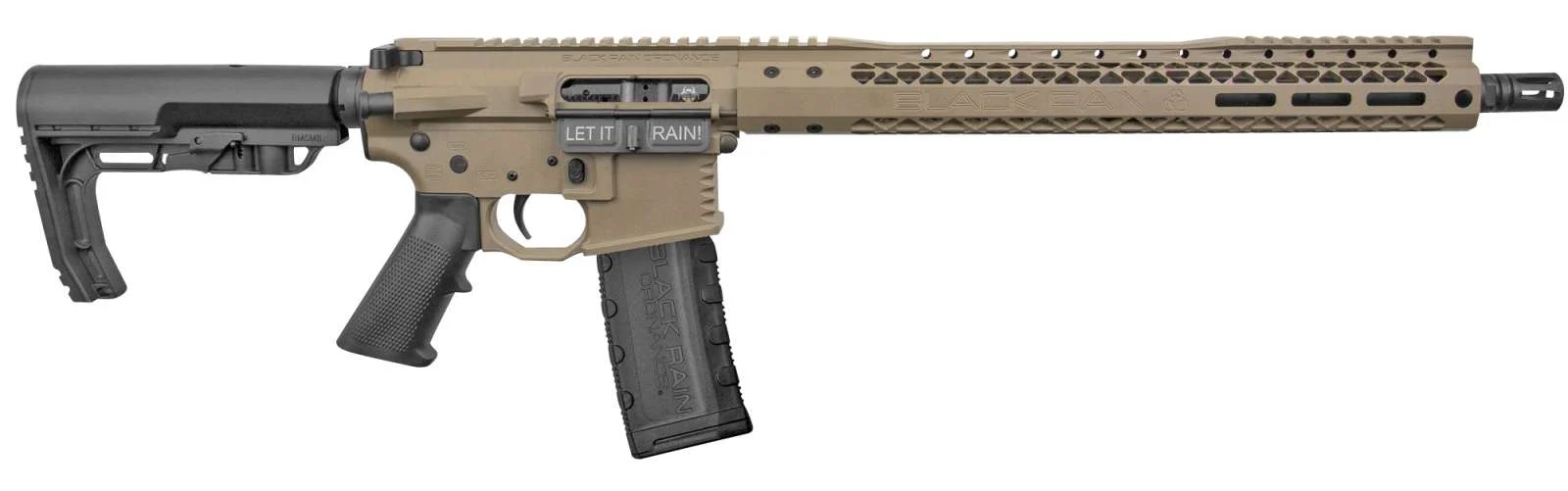 Black Rain BRO-20102901 FALLOUT15 5.56 30Rd Rifle: Semi-Automatic, Flat Dark Earth, MFT Stock, Cerakote Finish