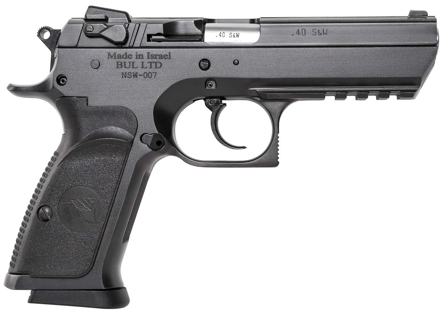 Magnum Research 133097 Desert Eagle .40 S&W 4.40" 12+1 Double Action, Black Carbon Steel, Polymer Grip