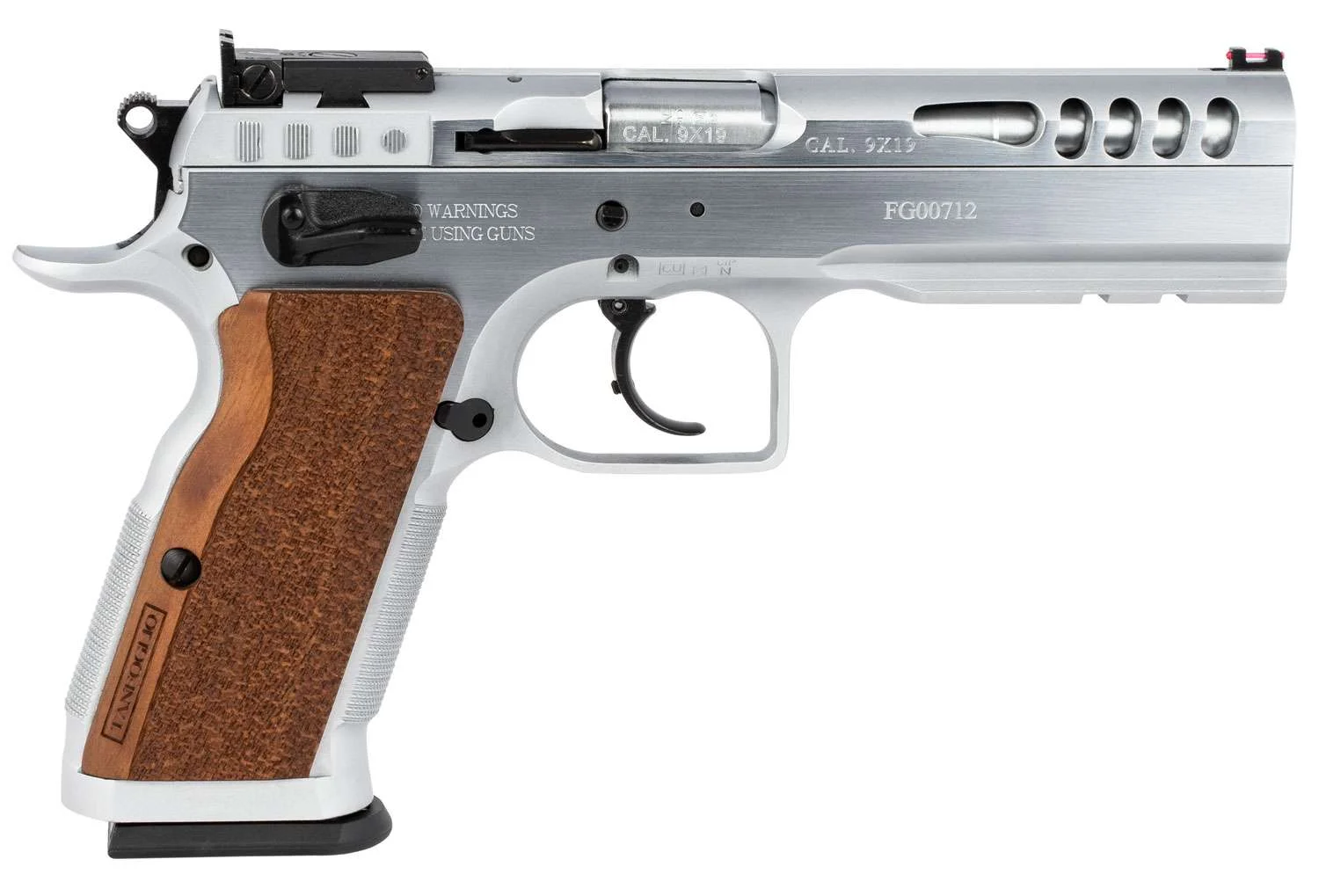Italian Firearms Group 128376 DEFIANT 9mm 17+1 SA/DA Pistol Hard Chrome, Polymer Grip, Fiber Optic Sights