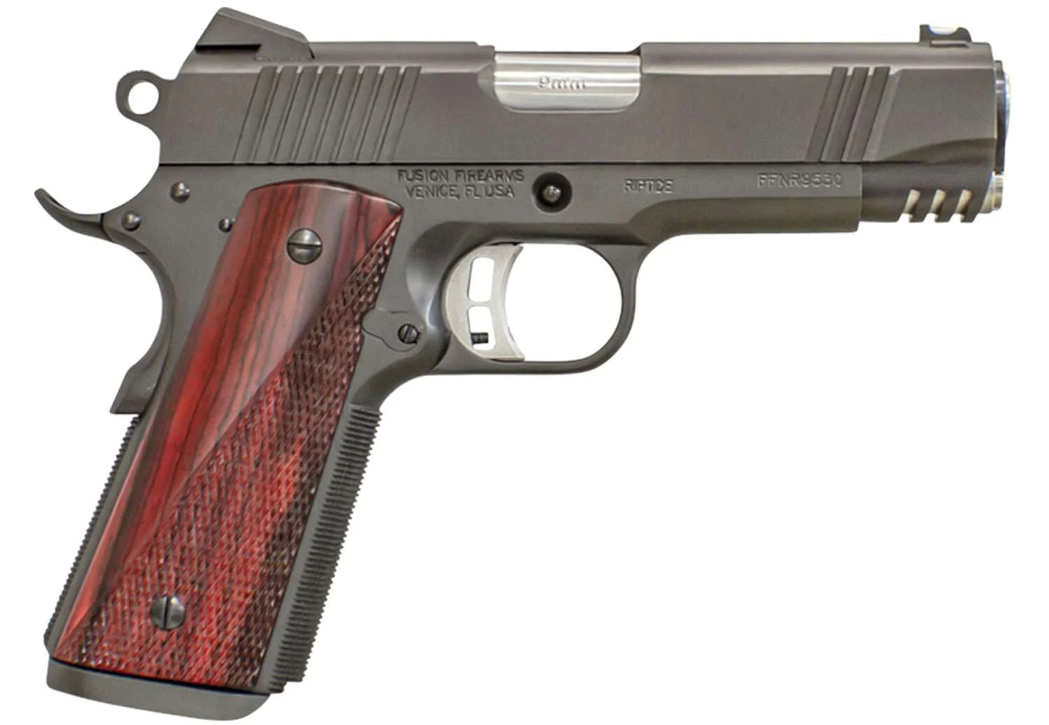 Fusion Firearms 126305 RIPTIDE .45 ACP 4.25" 8+1 Pistol Black Oxide Steel Cocobolo Grip