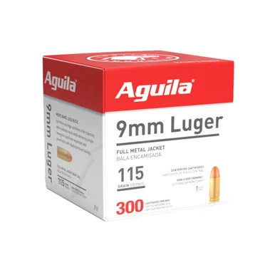 Aguila 1E097700 Target & Range Full Metal Jacket 115 Grain 9mm Luger/Parabellum 1150 fps