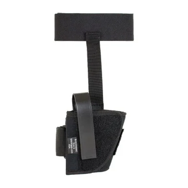 BLACKHAWK Nylon 2in Barrel Small Frame 5 Shot Revolver with Hammer Left Hand Size 00 Ankle Holster (40AH00BK-L)