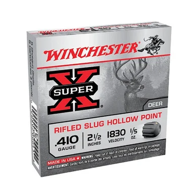 WINCHESTER Super-X .410Ga 1/5oz 2.5in Rifled Slug 15rd Box Shotshells (X41RS5VP)