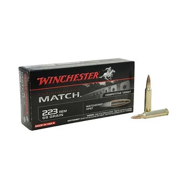 WINCHESTER Match 223 Rem 69Gr HPBT 20rd Box Rifle Ammo (S223M2)