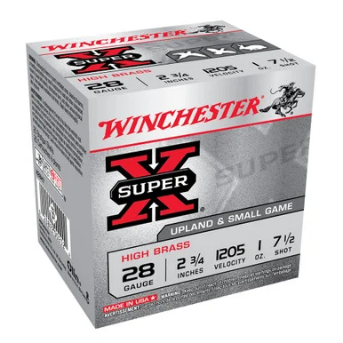 WINCHESTER Super-X 28Ga 1oz 2.75in #7.5 Shot 25rd Box Shotshells (X28H7)