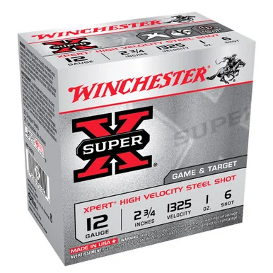 WINCHESTER Super-X Xpert 12Ga 2.75in #6 Shot 25/250 Shotgun Shells (WE12GT6)