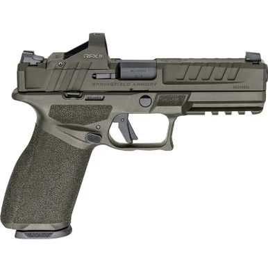 SPRINGFIELD ARMORY Echelon 9mm 4.5in 17rd/20rd U-Notch OD Green Pac Pistol with Viridan RFX II Green Dot (EC9459G-U-PAC)